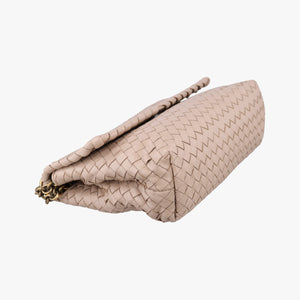 Pre-owned Bottega Veneta Intrecciato Olimpia Beige lambskin  shoulderbag | stylenewstar