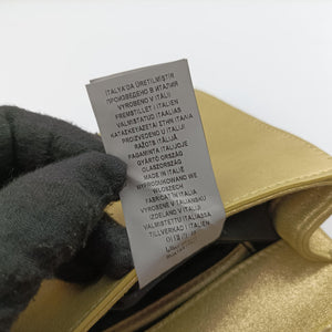 Pre-owned VERSACE medusa Golden Leather  shoulderbag | stylenewstar