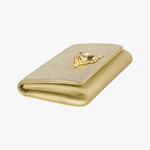 Pre-owned VERSACE medusa Golden Leather  shoulderbag | stylenewstar