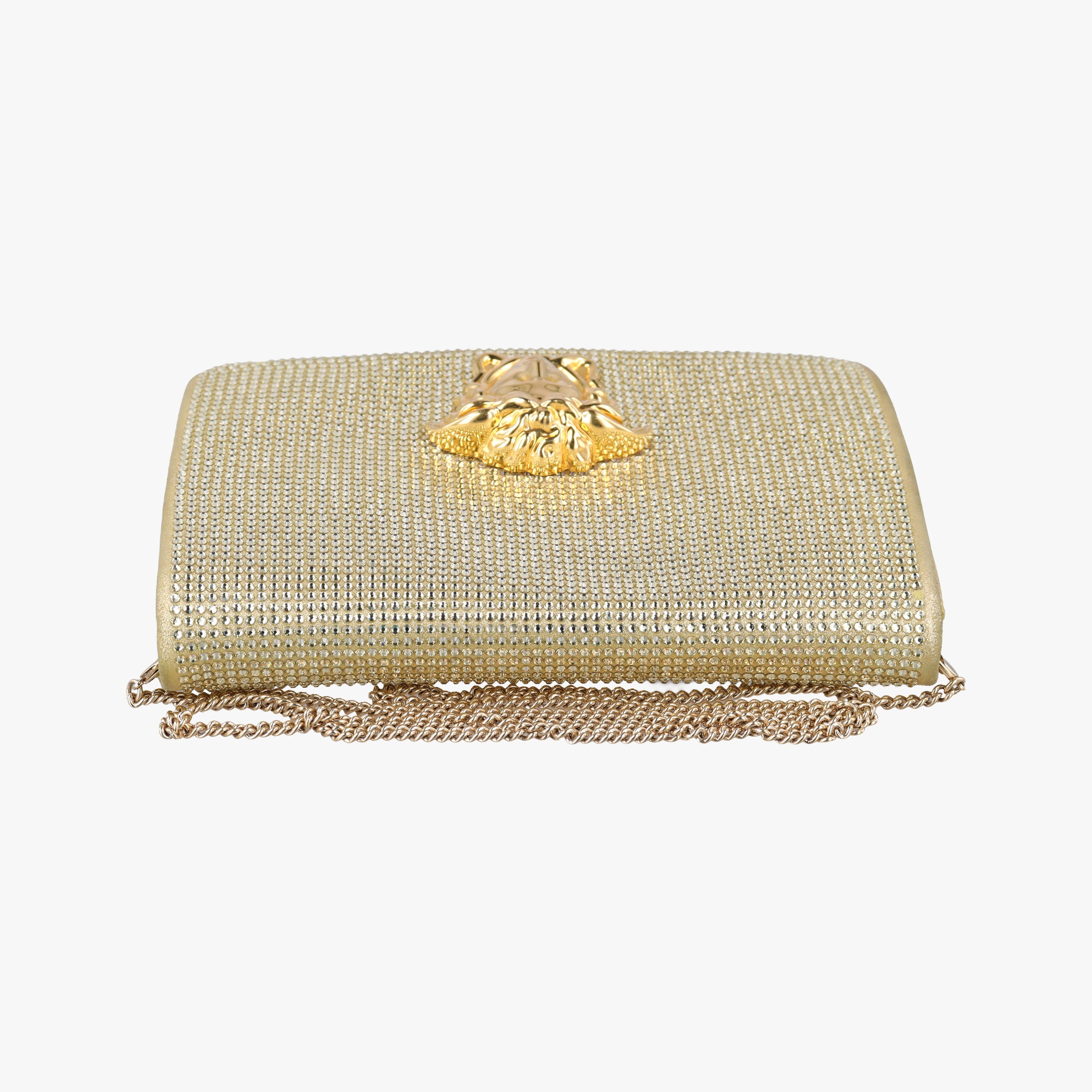 Pre-owned VERSACE medusa Golden Leather  shoulderbag | stylenewstar