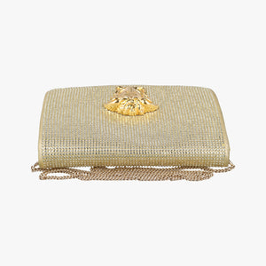 Pre-owned VERSACE medusa Golden Leather  shoulderbag | stylenewstar