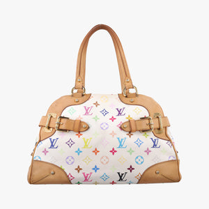 Vintage Louis Vuitton CLAUDIA white Monogram Multicolor M40193 handbag | stylenewstar