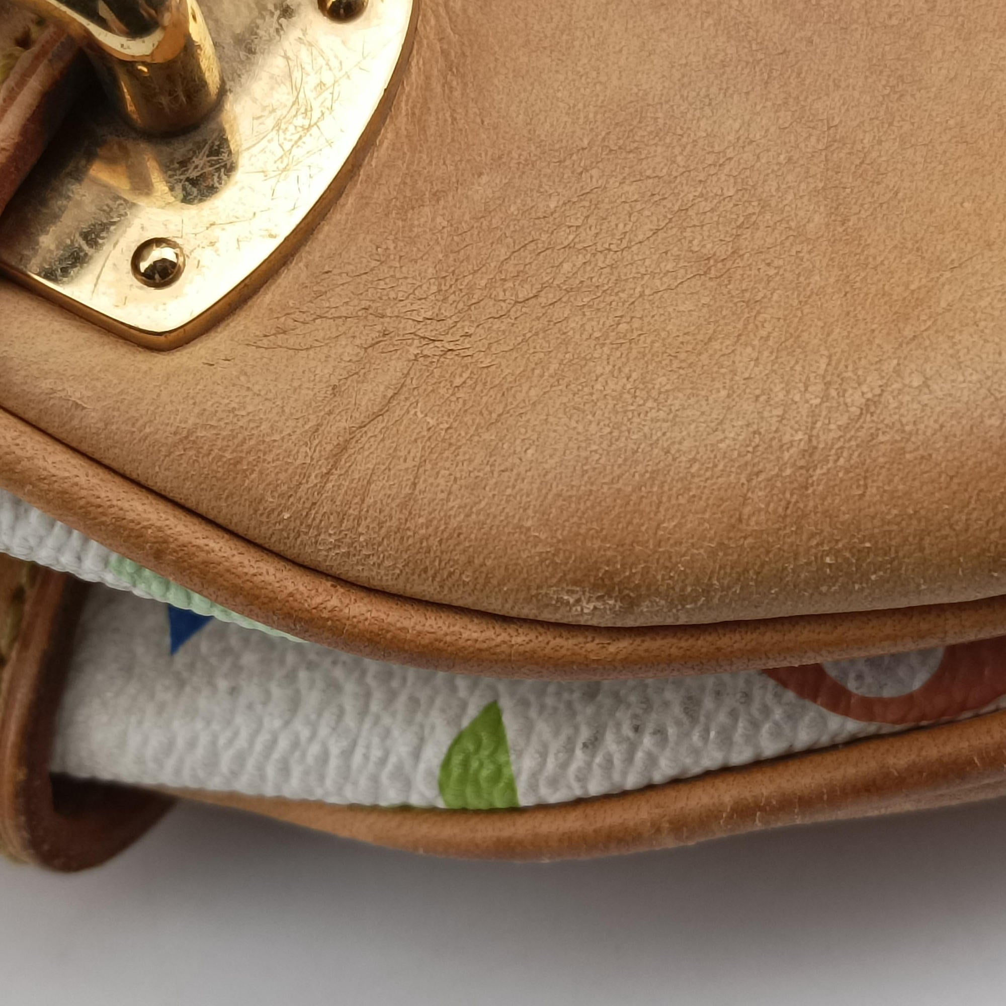 Vintage Louis Vuitton CLAUDIA white Monogram Multicolor M40193 handbag | stylenewstar