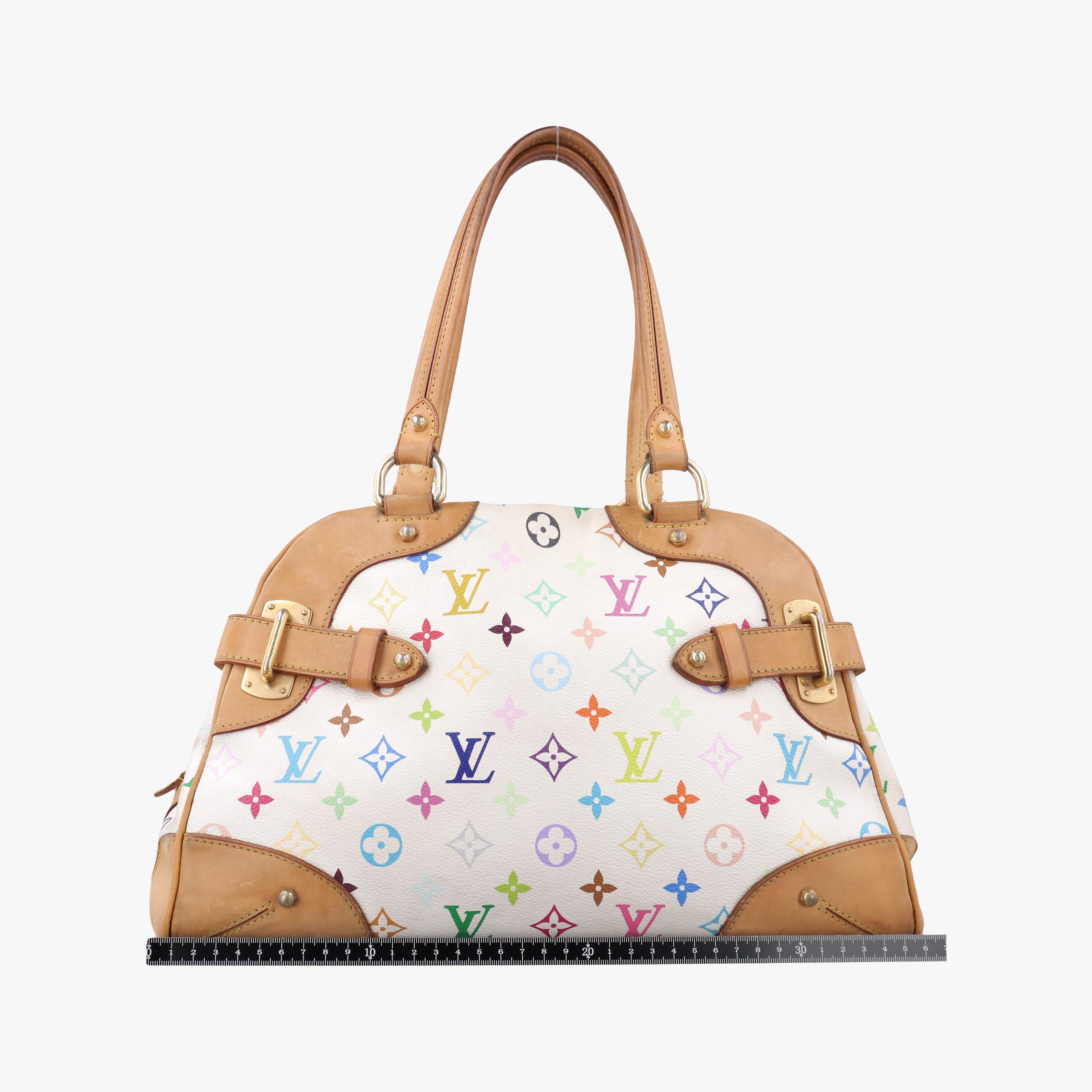 Vintage Louis Vuitton CLAUDIA white Monogram Multicolor M40193 handbag | stylenewstar