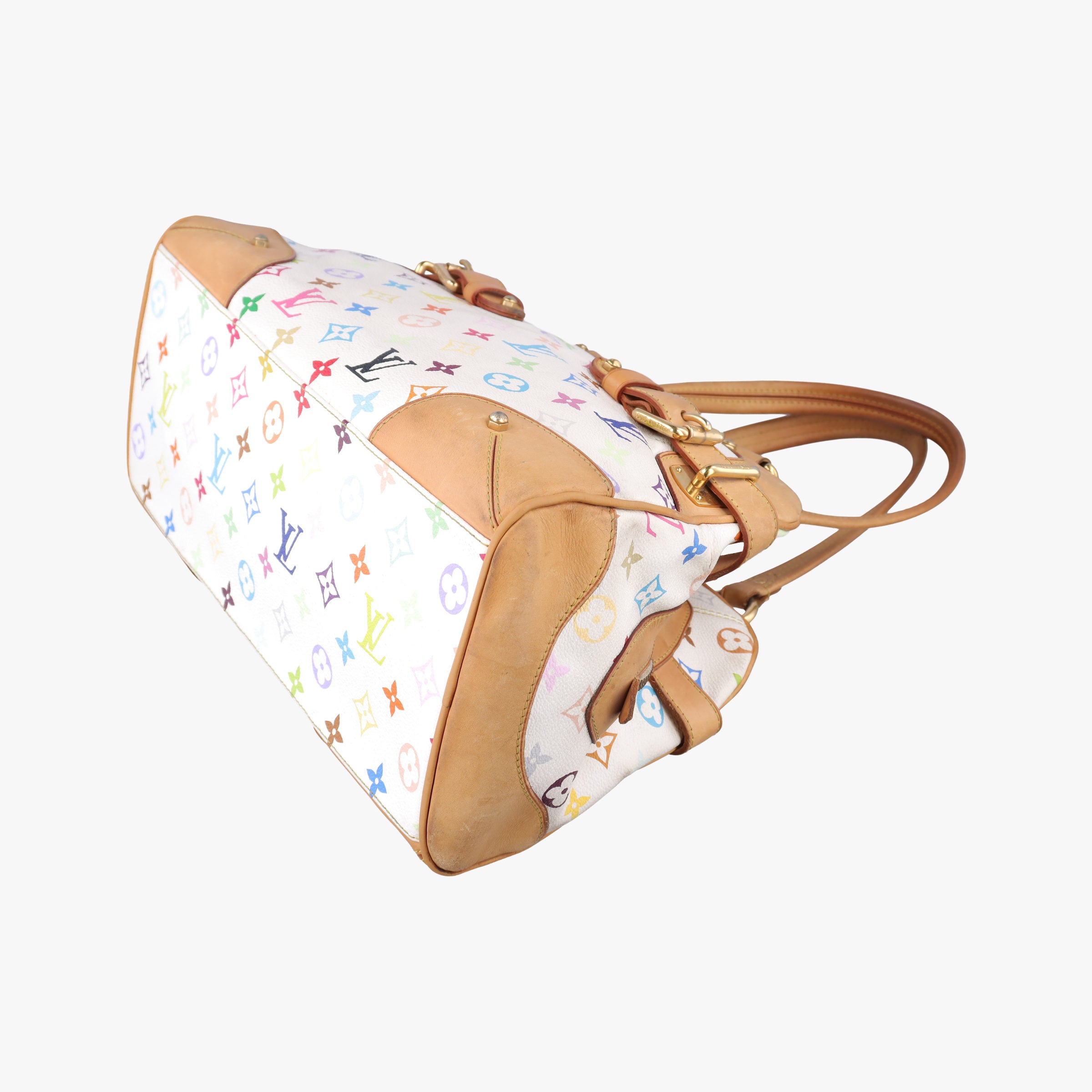 Vintage Louis Vuitton CLAUDIA white Monogram Multicolor M40193 handbag | stylenewstar
