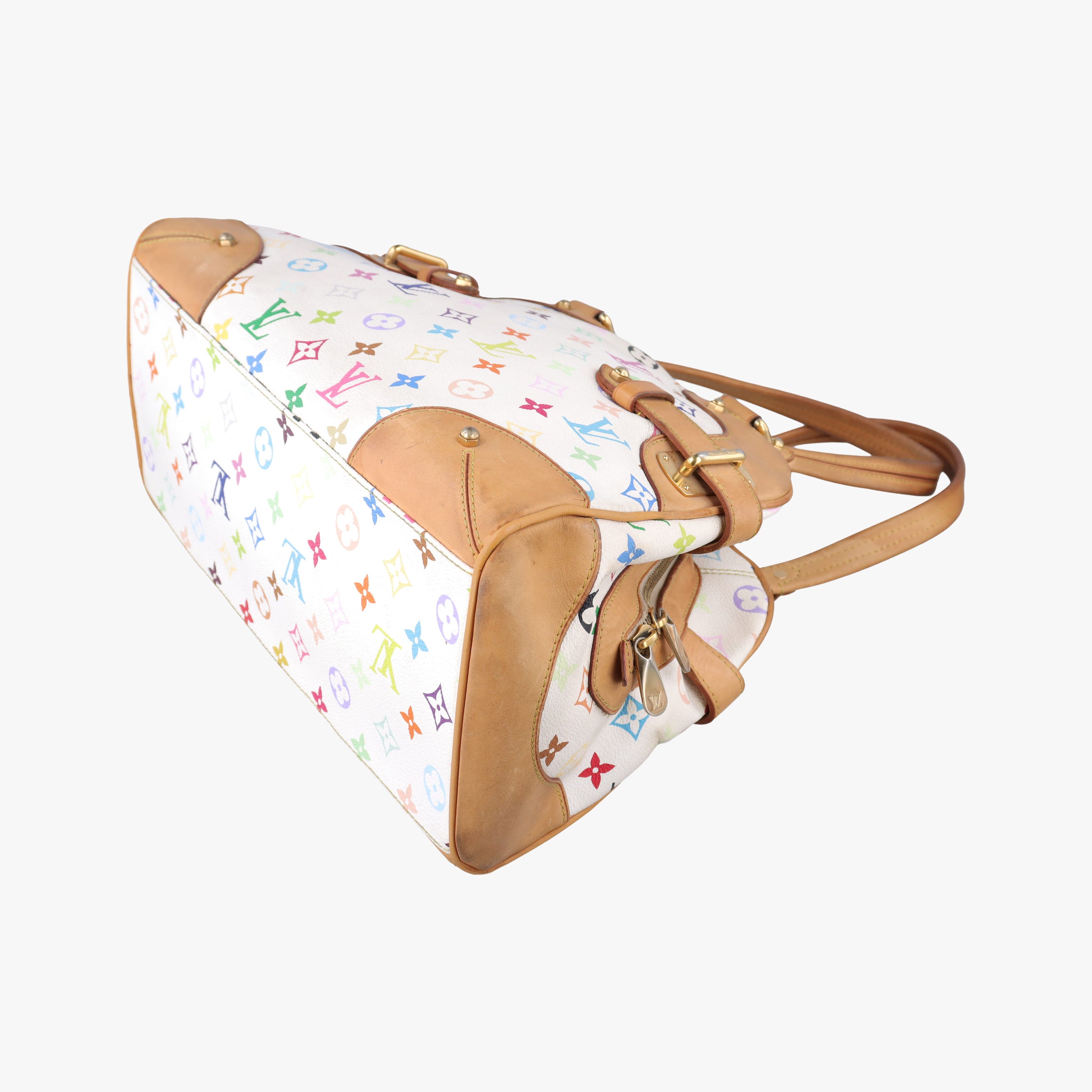 Vintage Louis Vuitton CLAUDIA white Monogram Multicolor M40193 handbag | stylenewstar