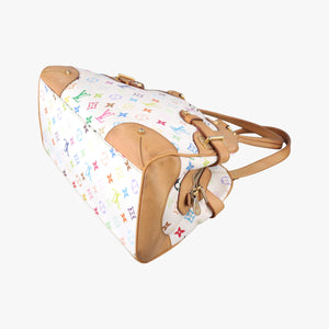 Vintage Louis Vuitton CLAUDIA white Monogram Multicolor M40193 handbag | stylenewstar