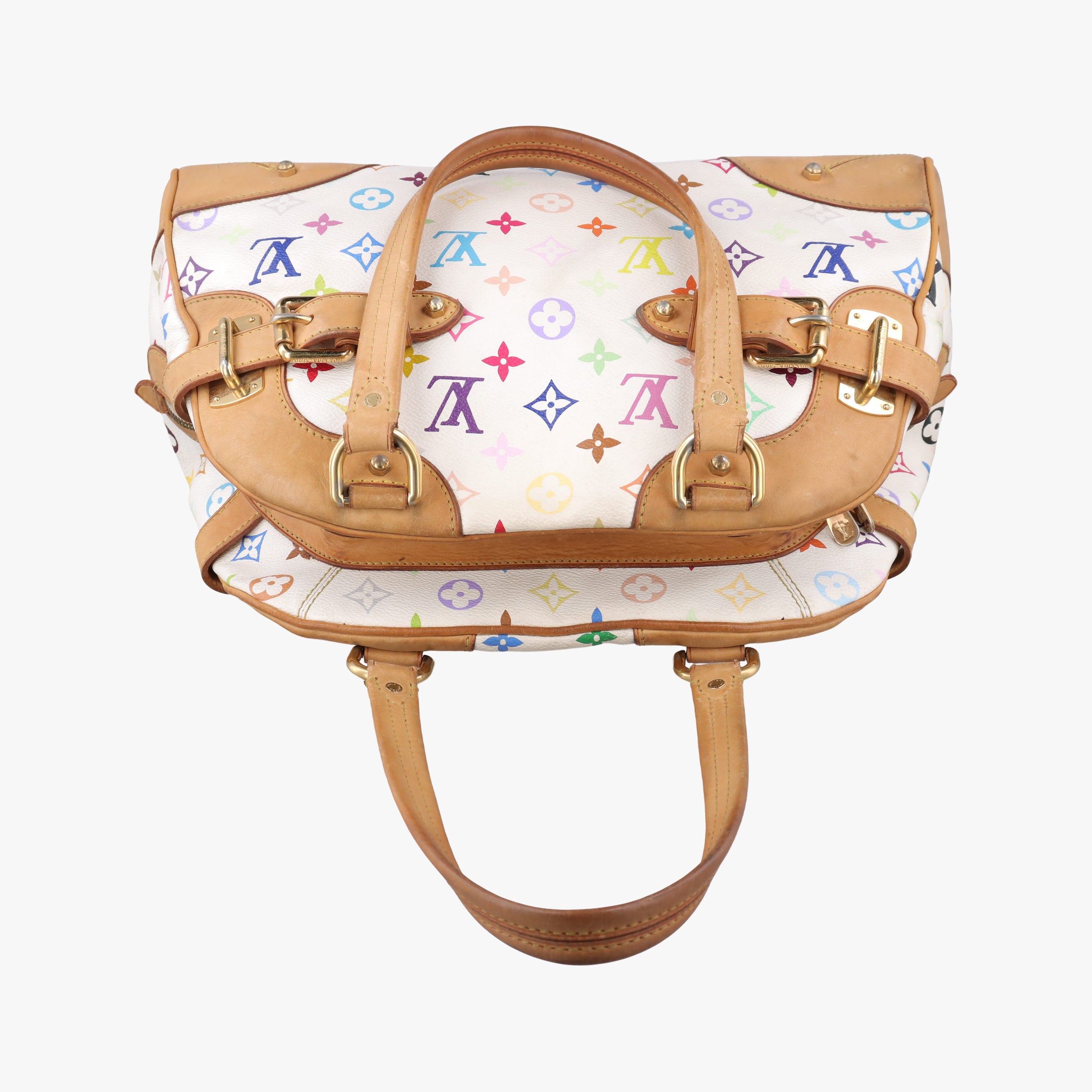 Vintage Louis Vuitton CLAUDIA white Monogram Multicolor M40193 handbag | stylenewstar