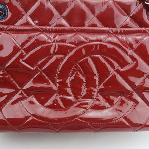 Pre-owned Chanel Matelasse Cocomark GST Red Patent A67294 shoulderbag | stylenewstar