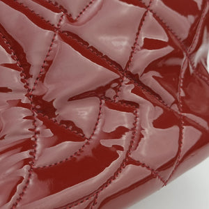 Pre-owned Chanel Matelasse Cocomark GST Red Patent A67294 shoulderbag | stylenewstar