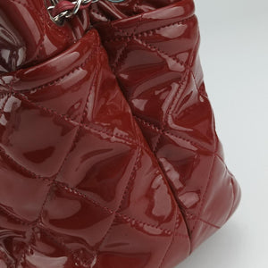 Pre-owned Chanel Matelasse Cocomark GST Red Patent A67294 shoulderbag | stylenewstar