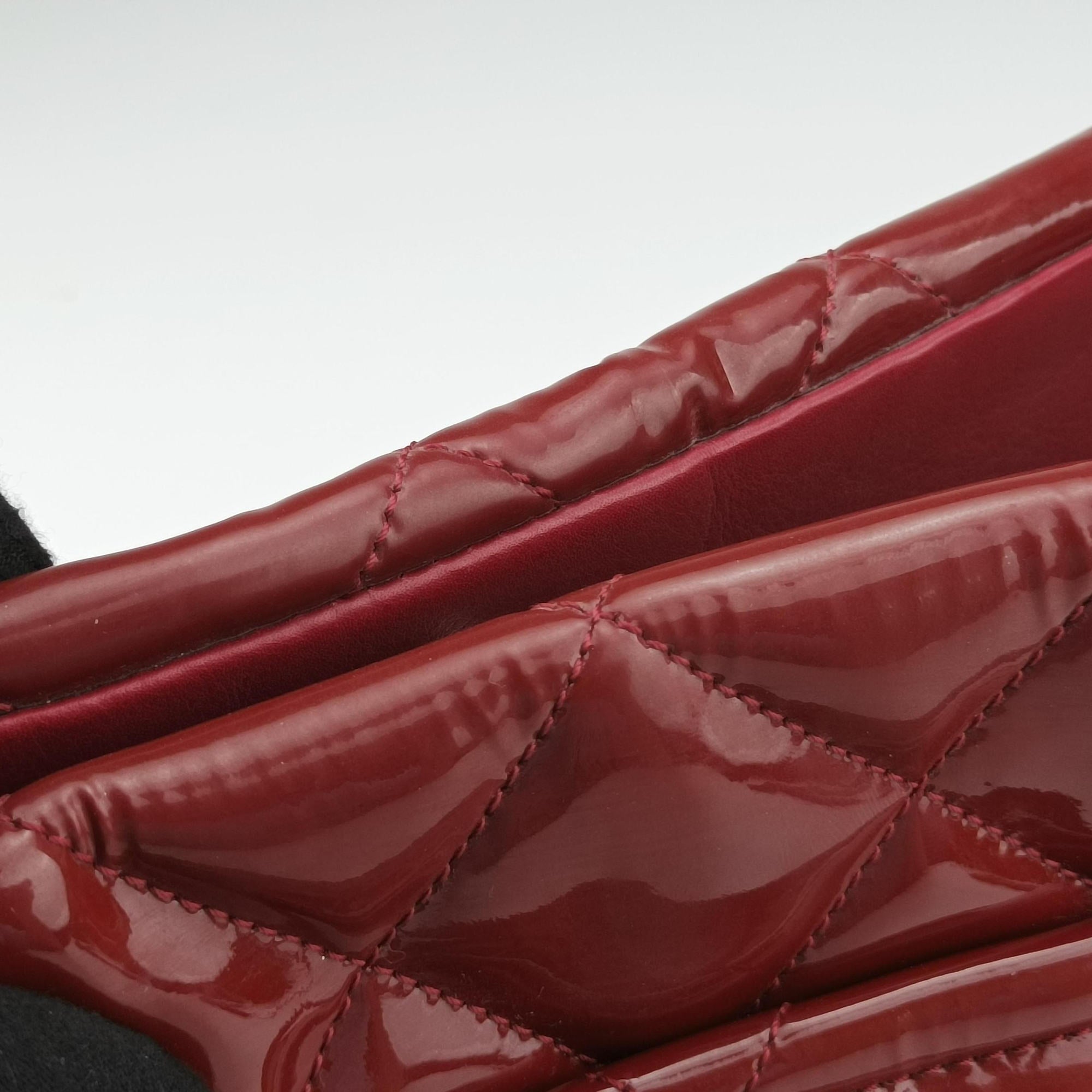 Pre-owned Chanel Matelasse Cocomark GST Red Patent A67294 shoulderbag | stylenewstar