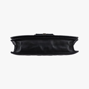Pre-owned Gucci Guccissima Signature Bowy Black Leather 431408 shoulderbag | stylenewstar