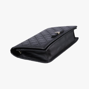 Pre-owned Gucci Guccissima Signature Bowy Black Leather 431408 shoulderbag | stylenewstar
