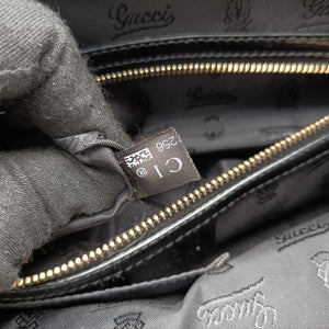Pre-owned Gucci Bamboo Pop Black Patent 189872 handbag | stylenewstar