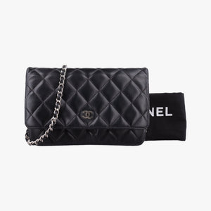 Vintage Chanel Matelasse coco mark Black lambskin A33814 shoulderbag | stylenewstar