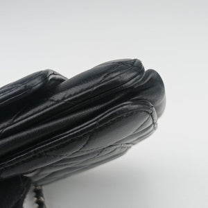 Vintage Chanel Matelasse coco mark Black lambskin A33814 shoulderbag | stylenewstar