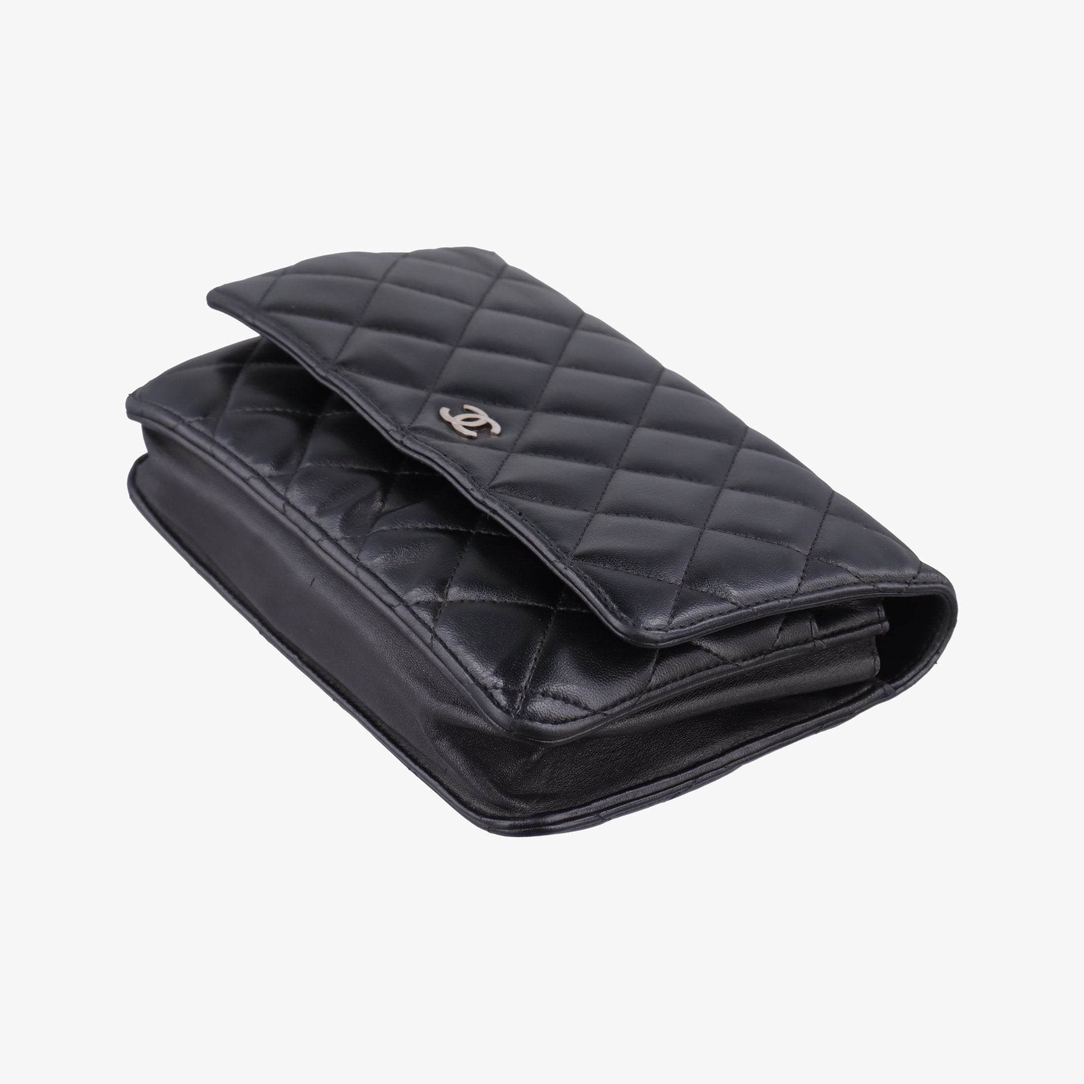Vintage Chanel Matelasse coco mark Black lambskin A33814 shoulderbag | stylenewstar