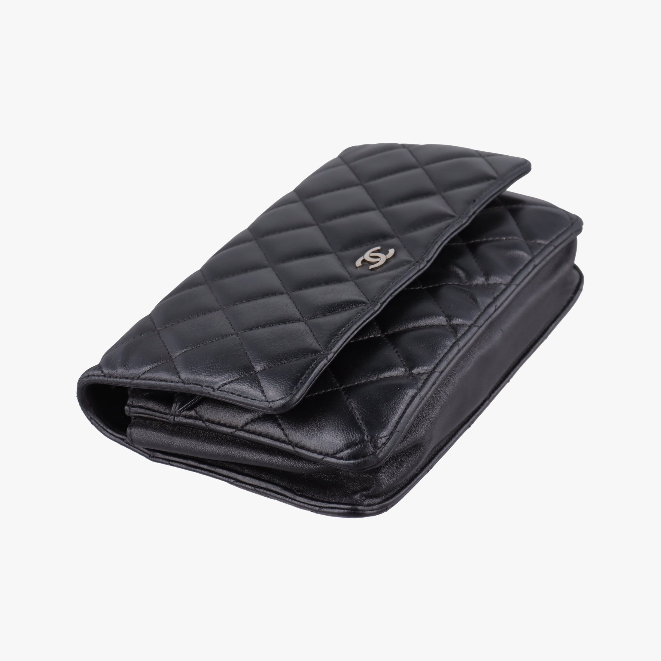 Vintage Chanel Matelasse coco mark Black lambskin A33814 shoulderbag | stylenewstar