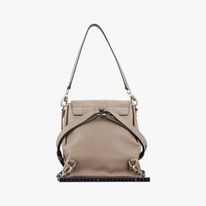 Pre-owned Chloe FAYE mini Grey Suede × leather  backpack/rucksack | stylenewstar