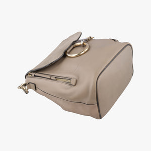 Pre-owned Chloe FAYE mini Grey Suede × leather  backpack/rucksack | stylenewstar