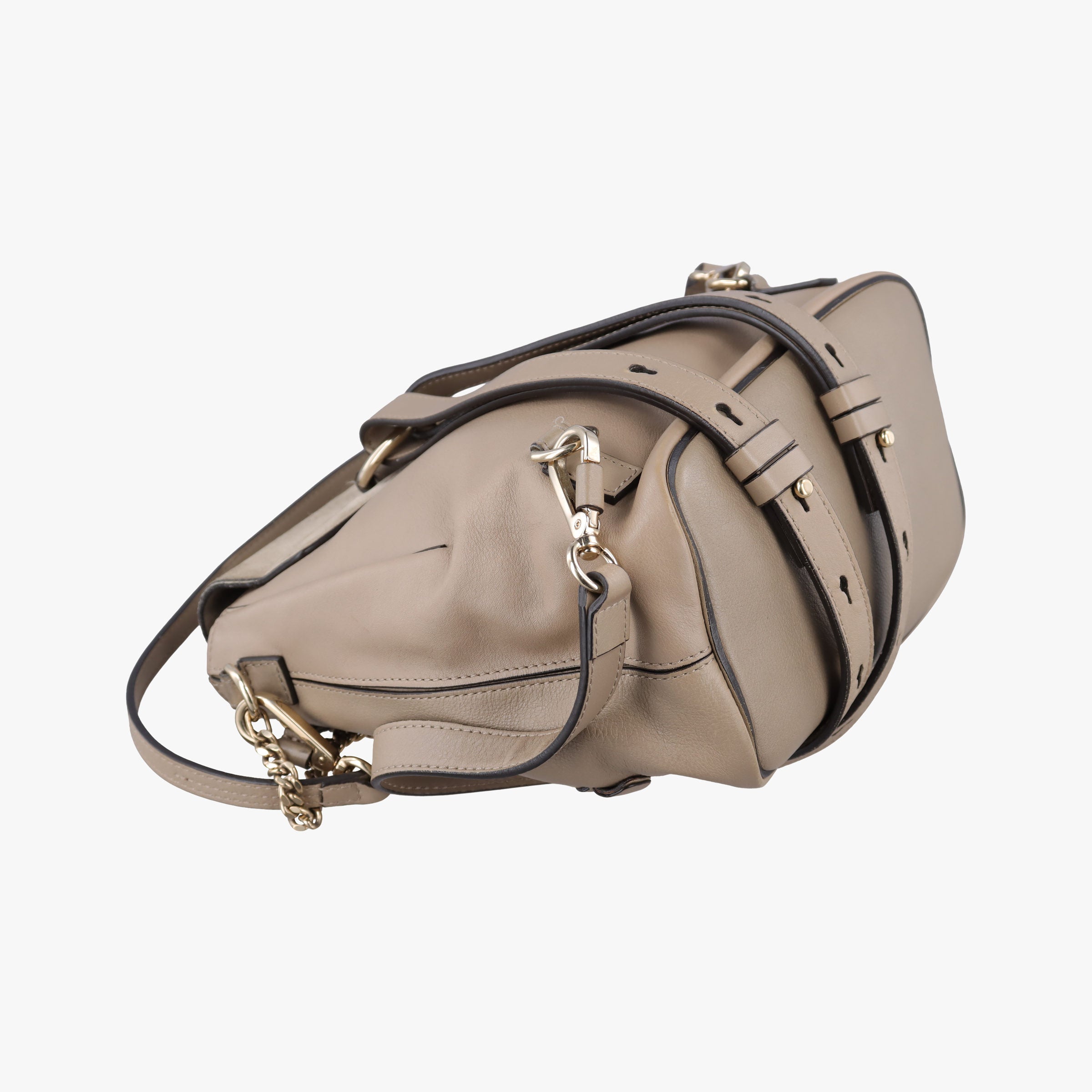 Pre-owned Chloe FAYE mini Grey Suede × leather  backpack/rucksack | stylenewstar