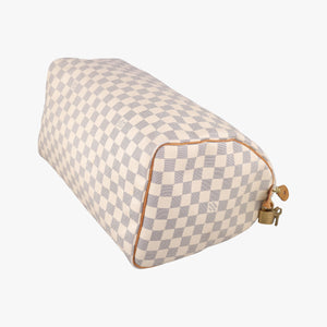 Pre-owned Louis Vuitton Speedy 35 Azur Damier Canvas N41535 handbag | stylenewstar