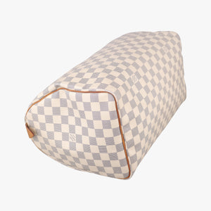 Pre-owned Louis Vuitton Speedy 35 Azur Damier Canvas N41535 handbag | stylenewstar