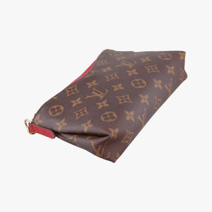 Pre-owned Louis Vuitton PALLAS Clutch brown×CERISE Monogram Canvas×calf leather M41638 shoulderbag | stylenewstar
