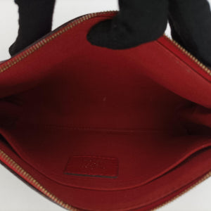 Pre-owned Louis Vuitton PALLAS Clutch brown×CERISE Monogram Canvas×calf leather M41638 shoulderbag | stylenewstar
