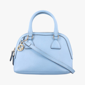 Vintage Gucci Interlocking G charm Dome Blue Leather 449661 shoulderbag | stylenewstar