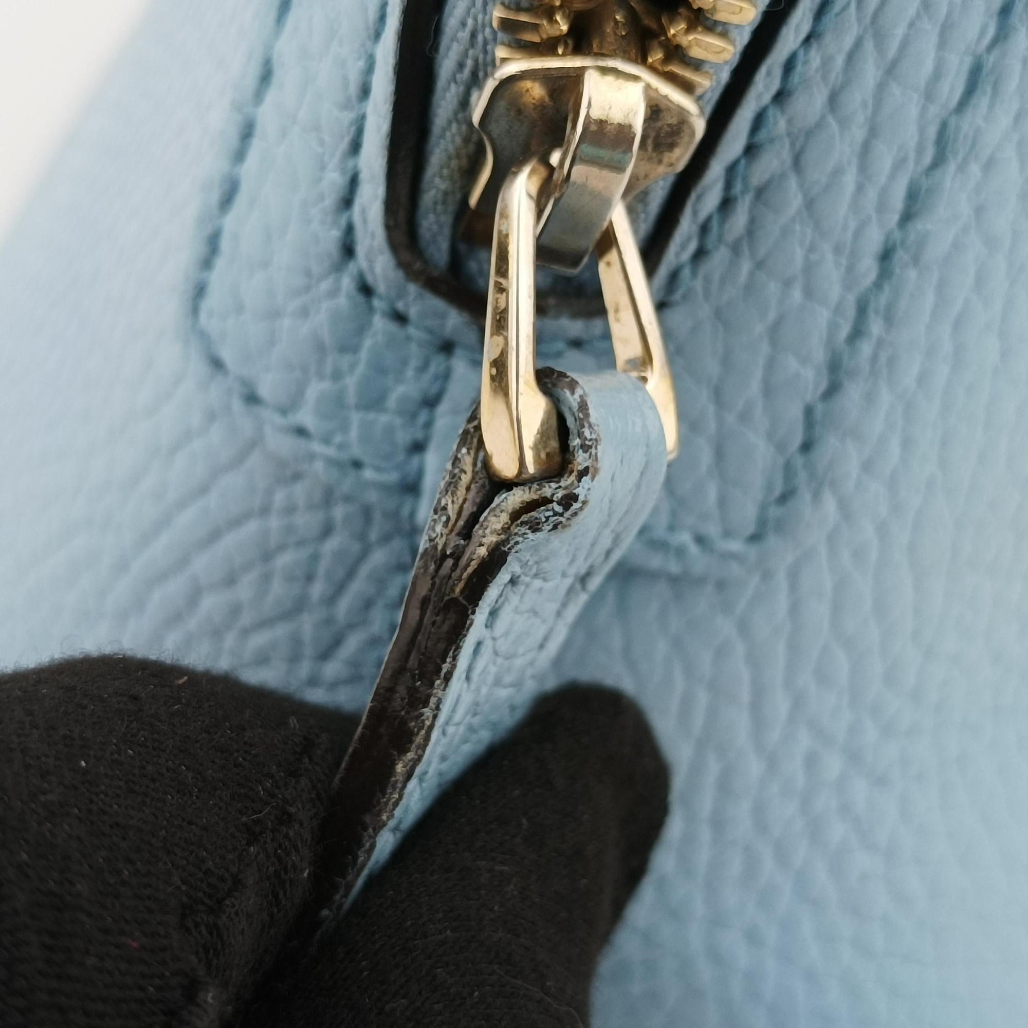 Vintage Gucci Interlocking G charm Dome Blue Leather 449661 shoulderbag | stylenewstar