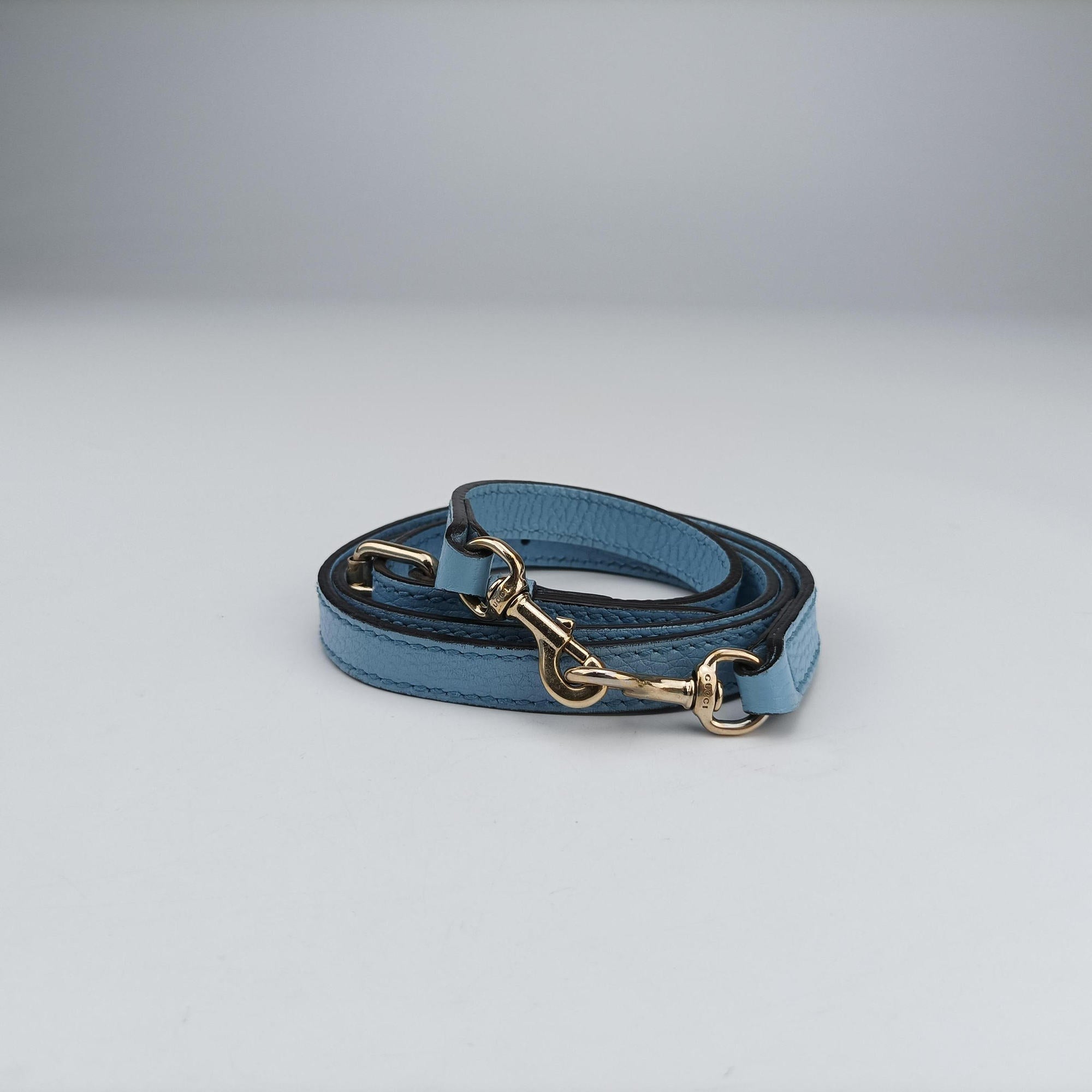 Vintage Gucci Interlocking G charm Dome Blue Leather 449661 shoulderbag | stylenewstar