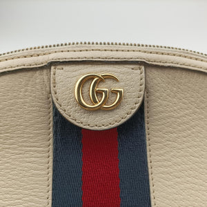 Pre-owned Gucci Ophidia White×Navy×Red Leather 499621 shoulderbag | stylenewstar