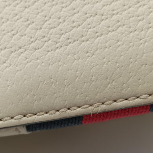 Pre-owned Gucci Ophidia White×Navy×Red Leather 499621 shoulderbag | stylenewstar