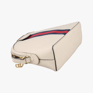 Pre-owned Gucci Ophidia White×Navy×Red Leather 499621 shoulderbag | stylenewstar