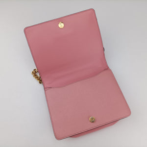 Vintage Prada milano logo Pink Saffiano Leather 1BP012 shoulderbag | stylenewstar
