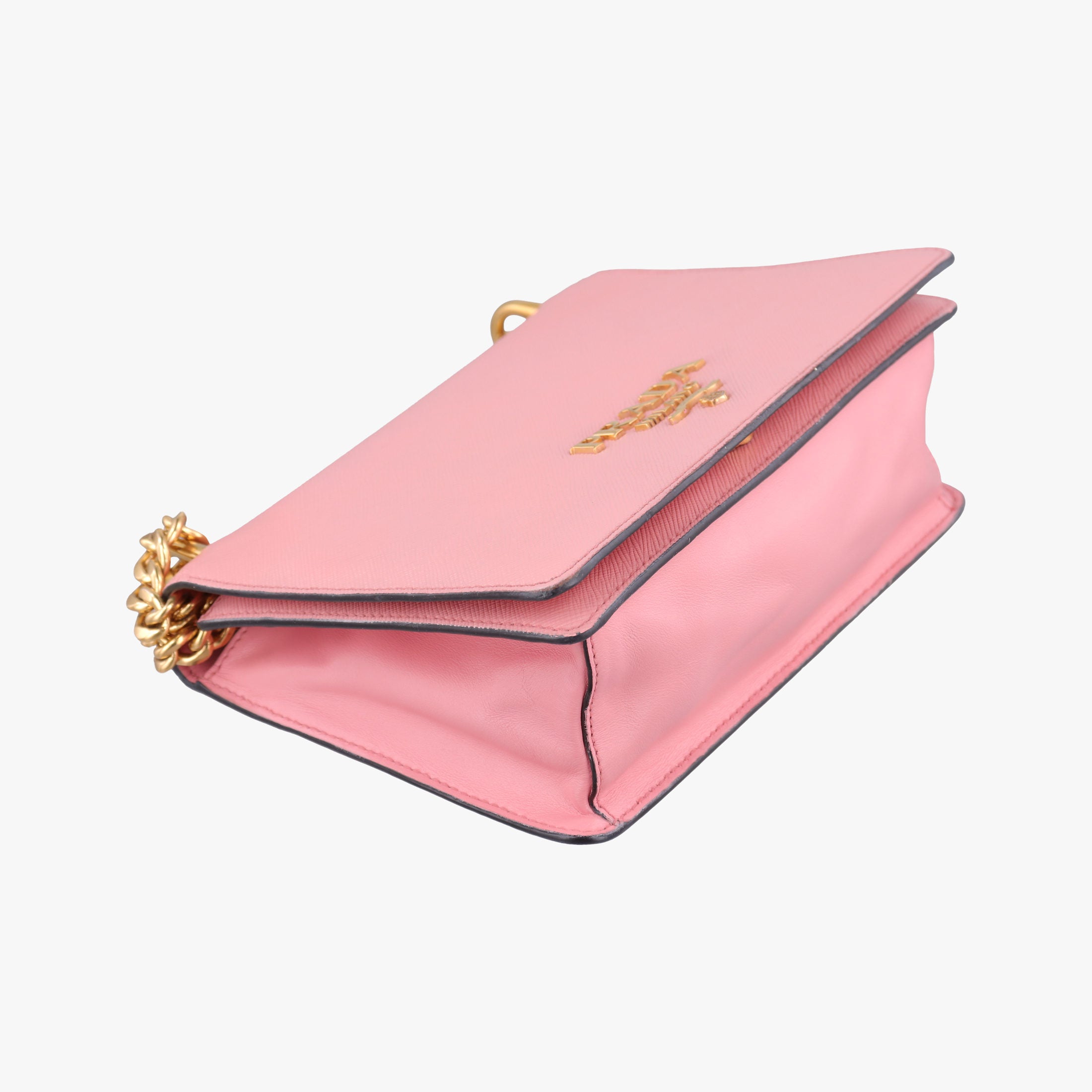 Vintage Prada milano logo Pink Saffiano Leather 1BP012 shoulderbag | stylenewstar