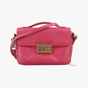 Secondhand Prada Sound Satchel Pink SAFFIANO Leather BT0960 shoulderbag | stylenewstar