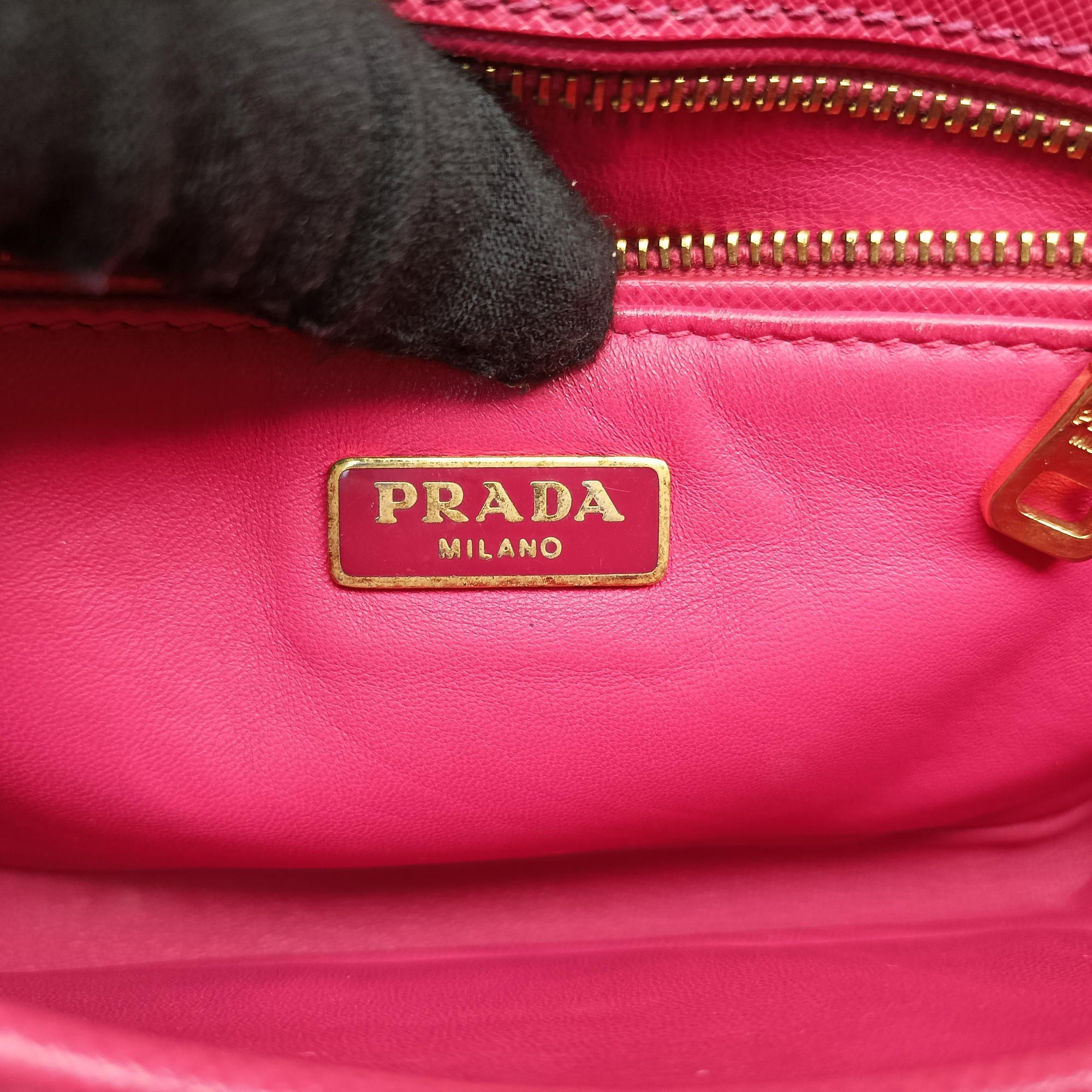Secondhand Prada Sound Satchel Pink SAFFIANO Leather BT0960 shoulderbag | stylenewstar