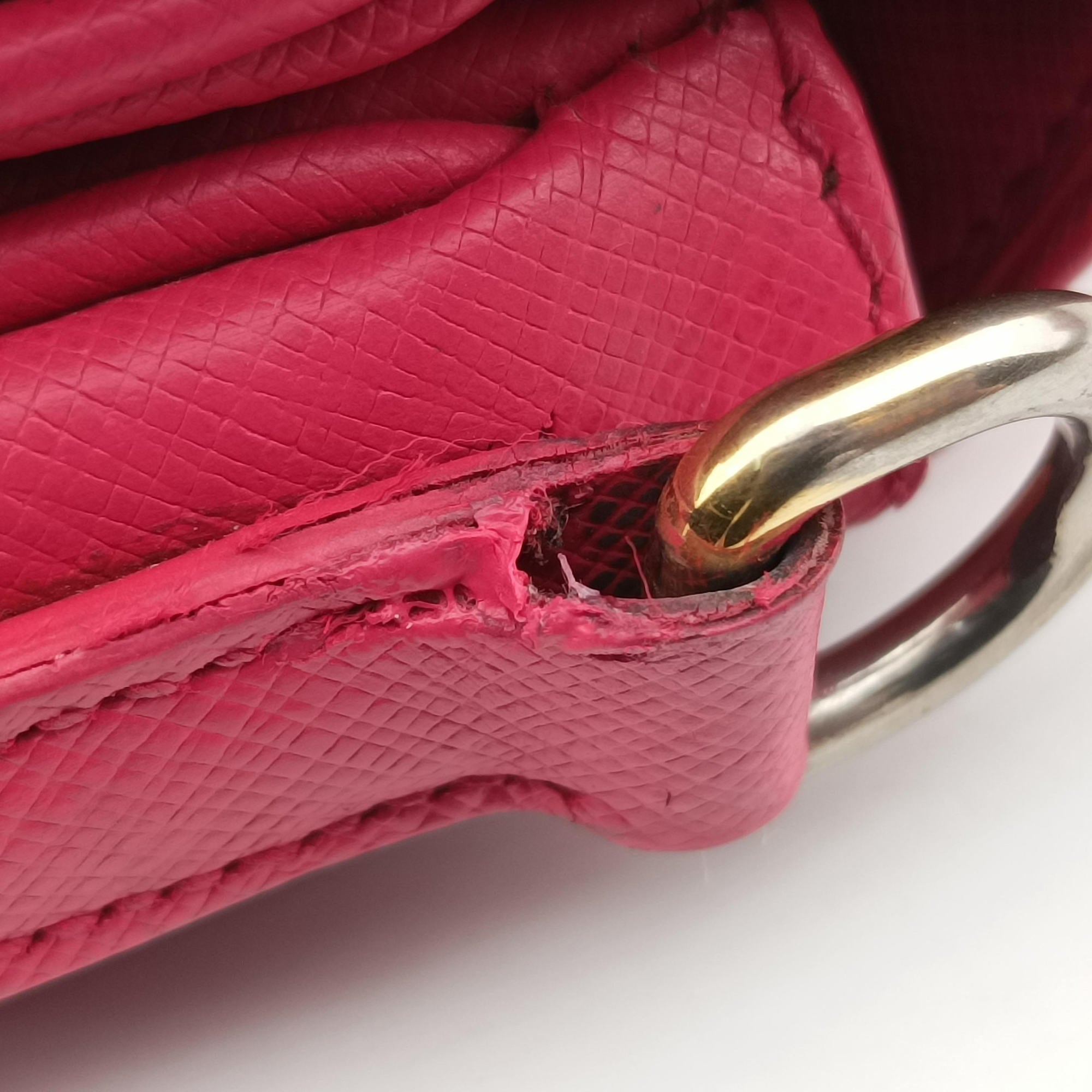 Secondhand Prada Sound Satchel Pink SAFFIANO Leather BT0960 shoulderbag | stylenewstar