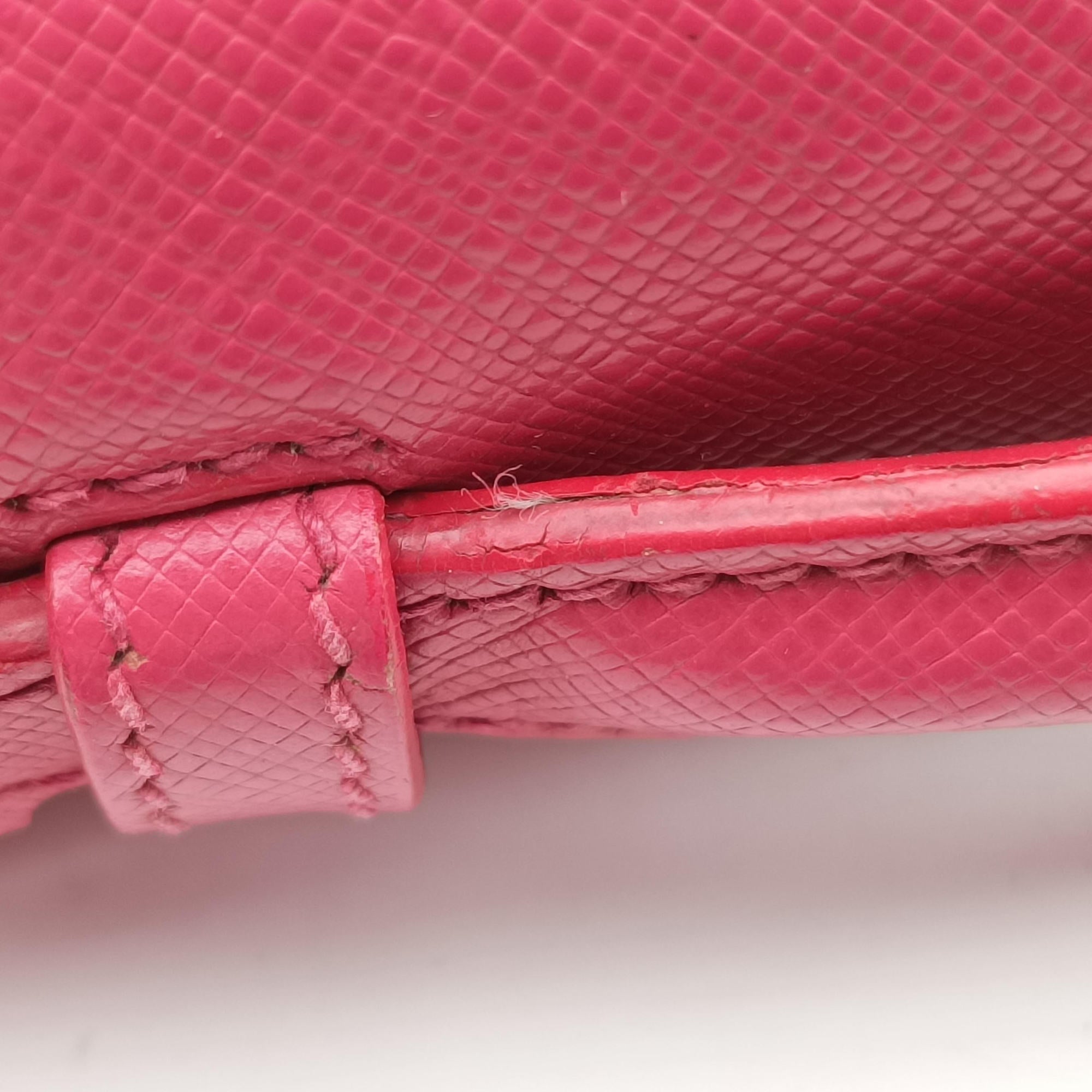 Secondhand Prada Sound Satchel Pink SAFFIANO Leather BT0960 shoulderbag | stylenewstar