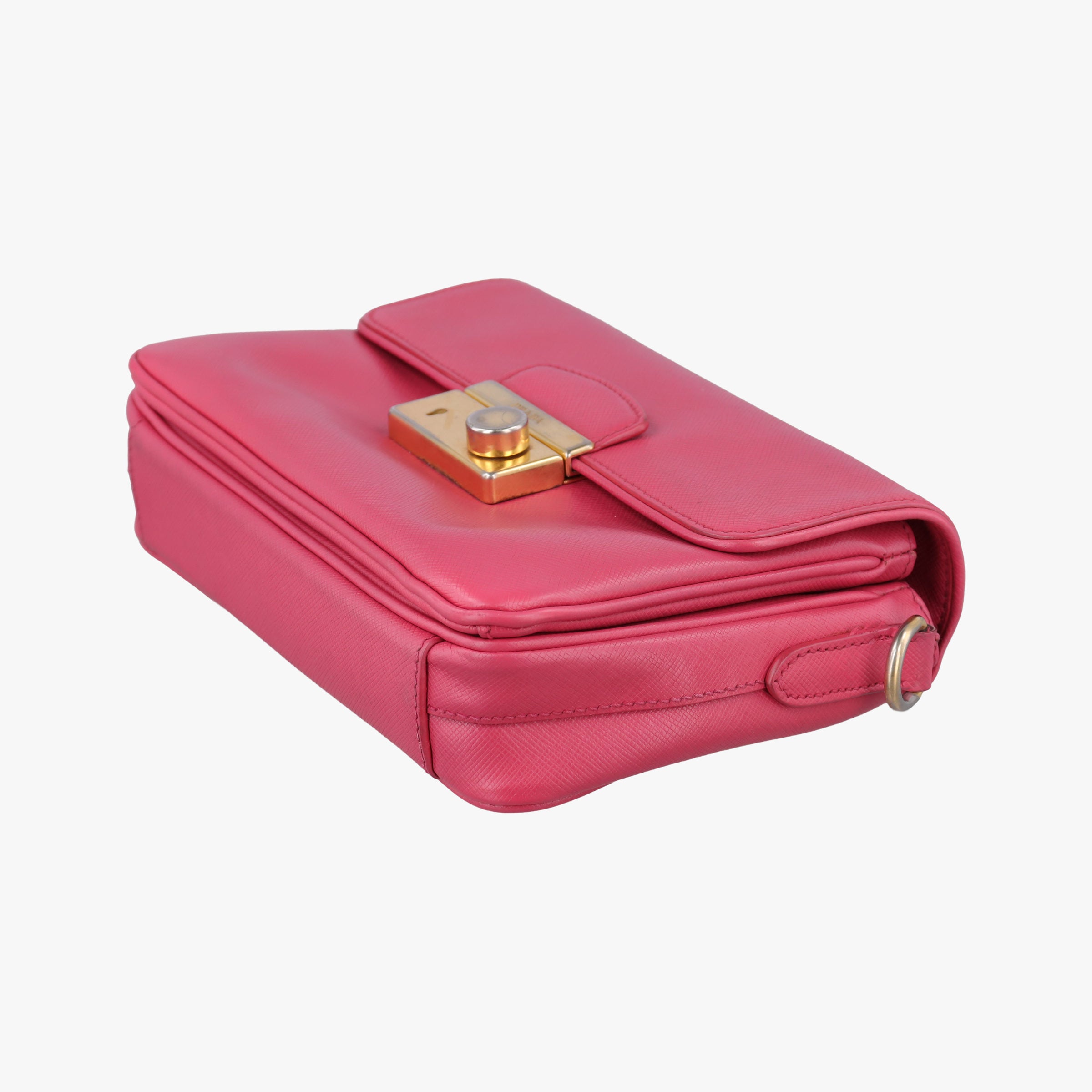 Secondhand Prada Sound Satchel Pink SAFFIANO Leather BT0960 shoulderbag | stylenewstar