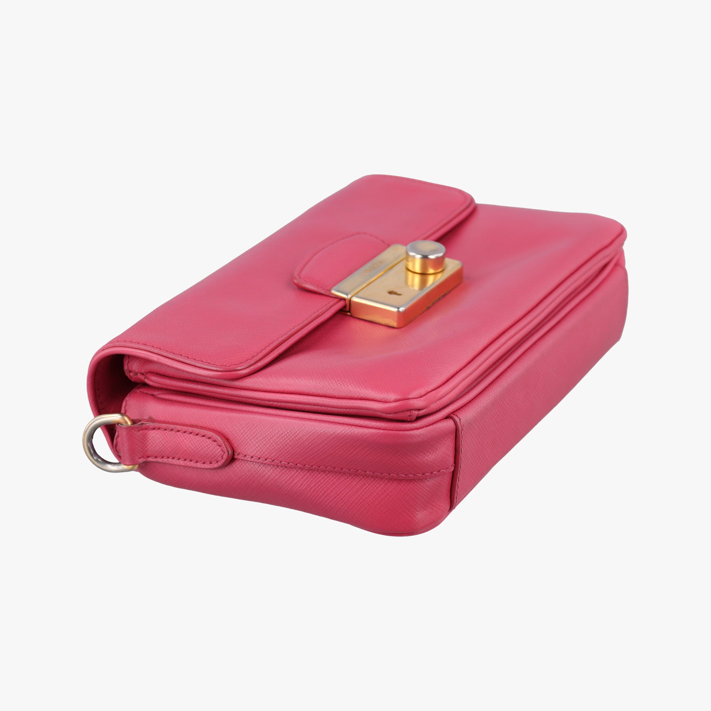 Secondhand Prada Sound Satchel Pink SAFFIANO Leather BT0960 shoulderbag | stylenewstar