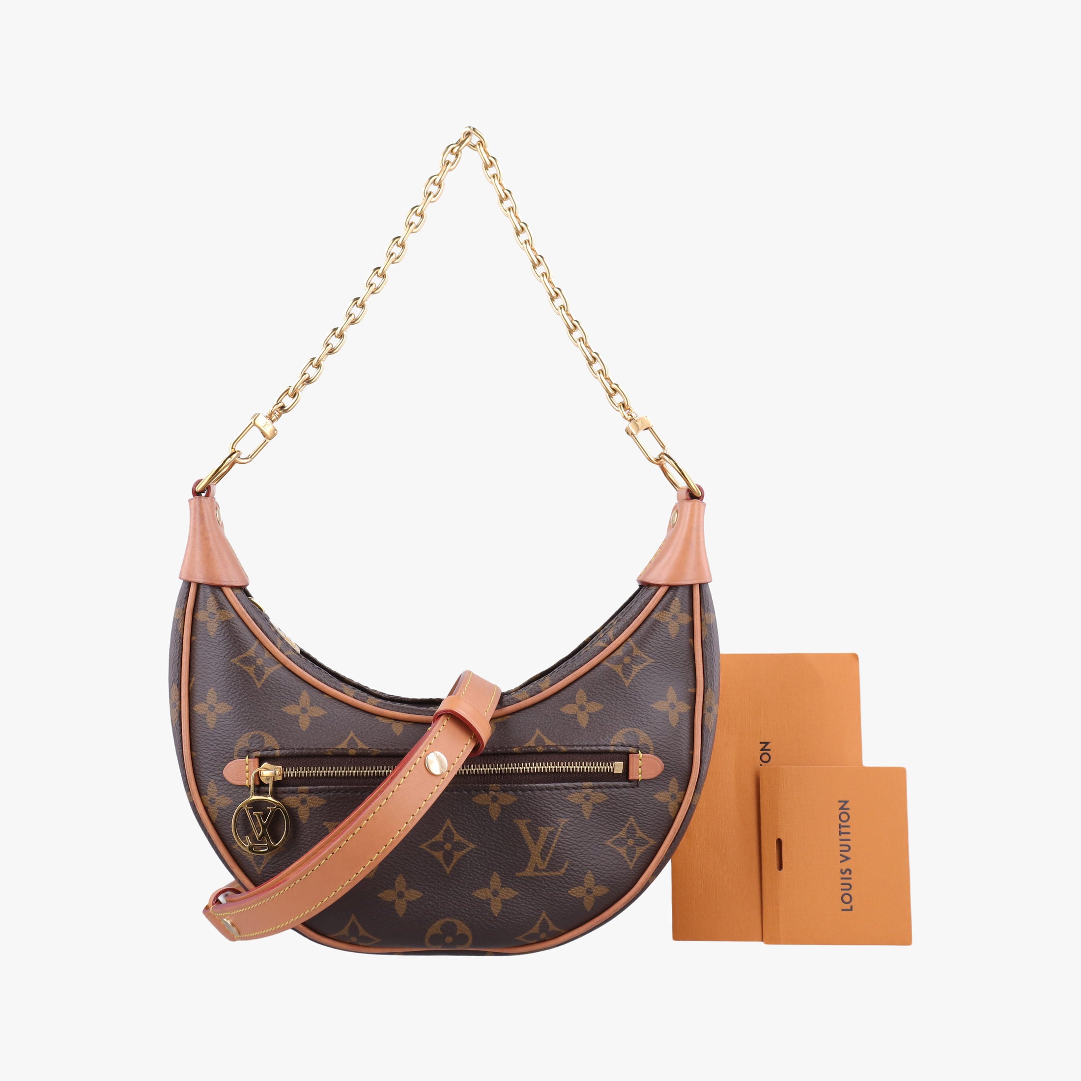 Pre-owned Louis Vuitton LOOP Brown×Beige Monogram Canvas M81098 shoulderbag | stylenewstar