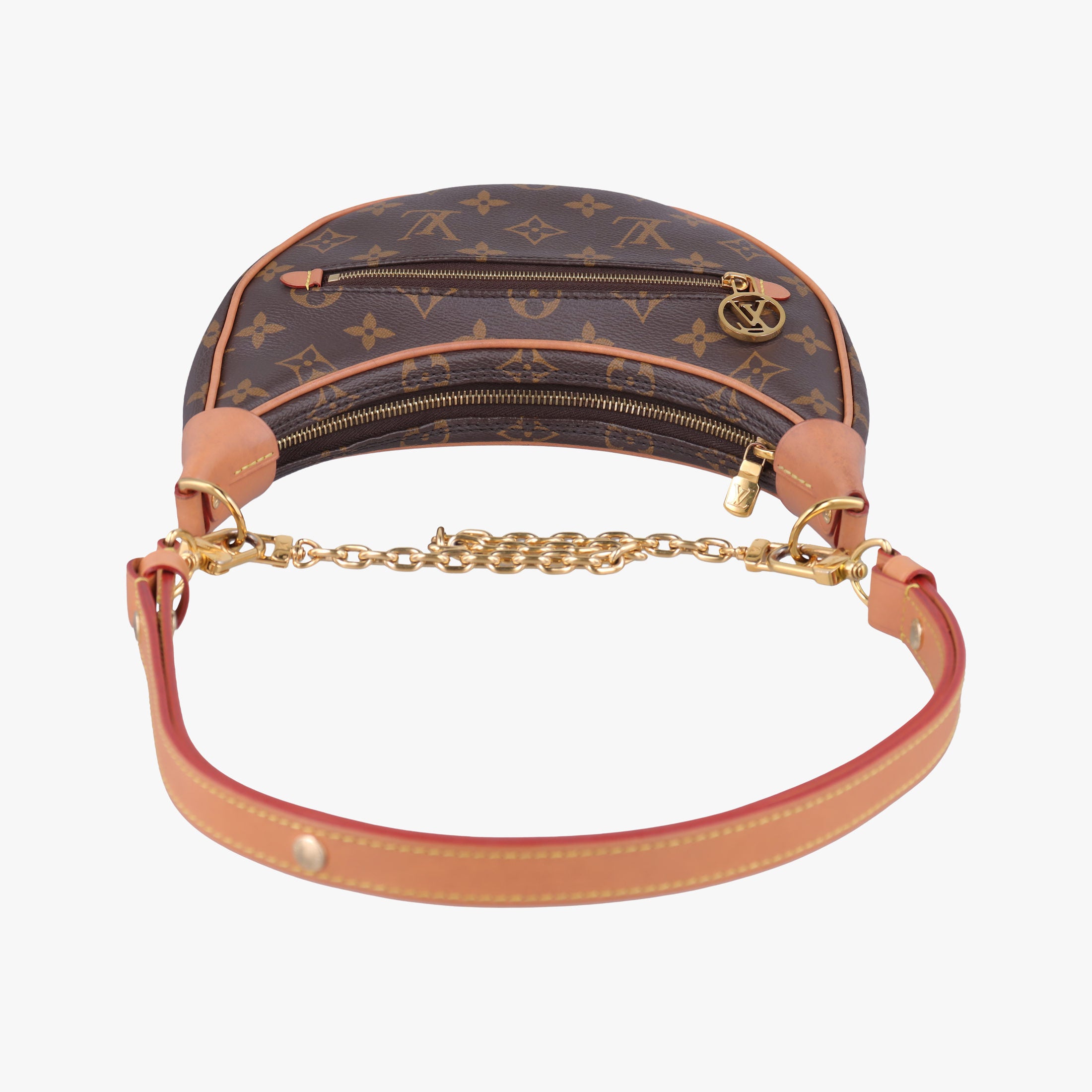 Pre-owned Louis Vuitton LOOP Brown×Beige Monogram Canvas M81098 shoulderbag | stylenewstar