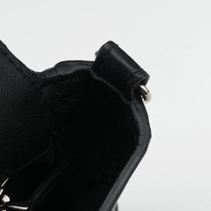 Pre-owned Fendi FF logo Black Leather 7M0299 shoulderbag | stylenewstar