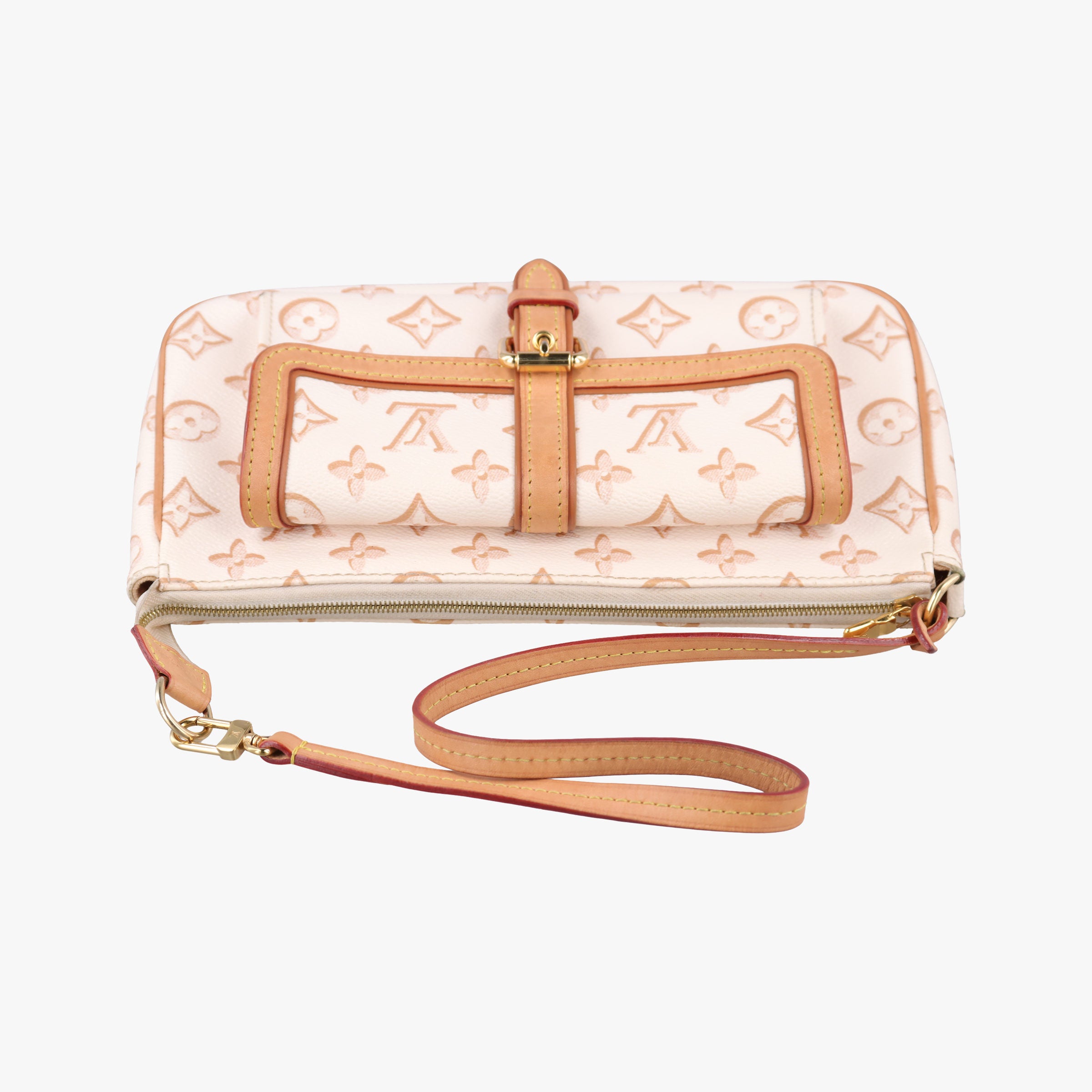 Vintage Louis Vuitton Maxi Pochette Accessoires Ivory x Brown PVC-coated canvas M20920 shoulderbag | stylenewstar