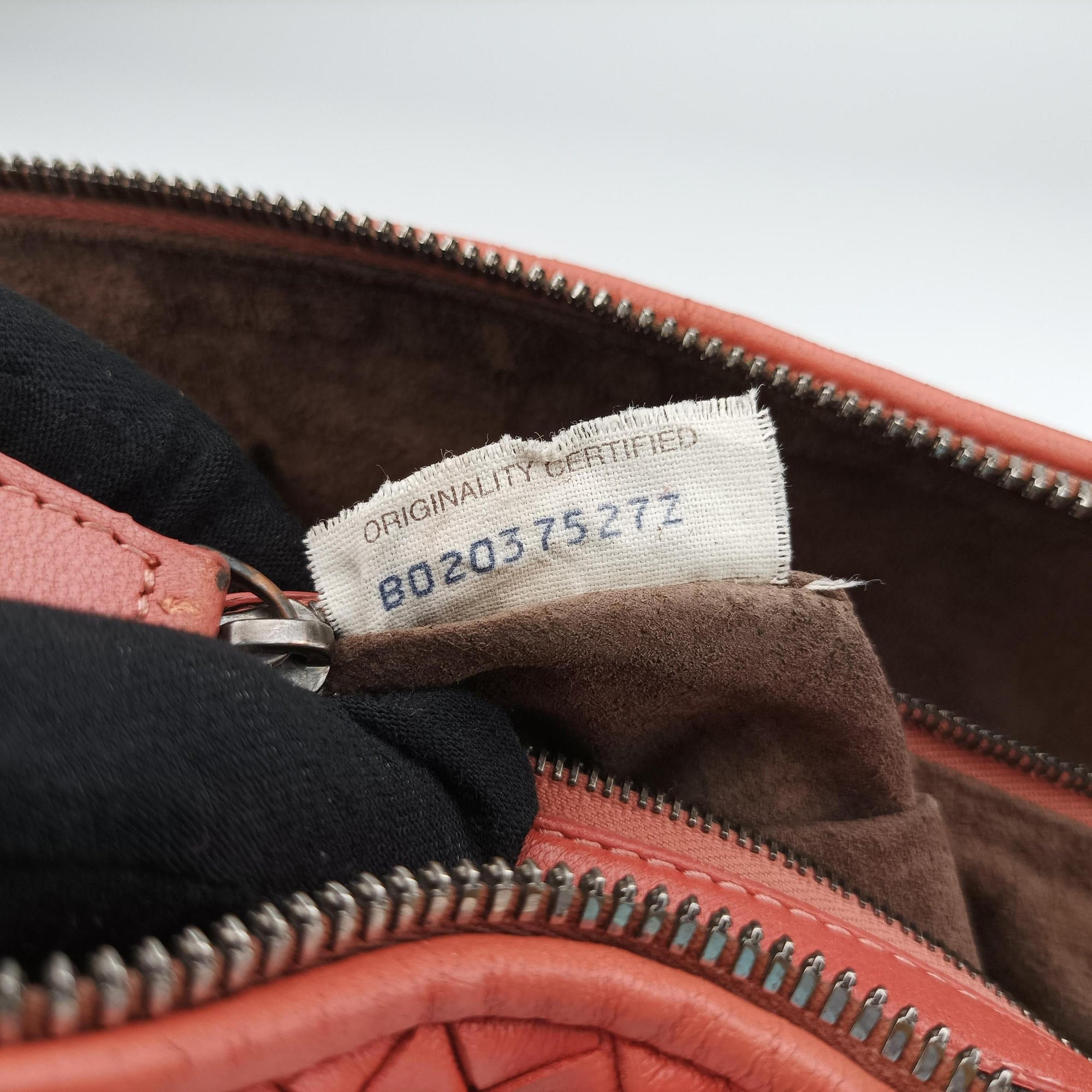 Secondhand Bottega Veneta NODINI Intrecciato Red lambskin  shoulderbag | stylenewstar