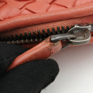 Secondhand Bottega Veneta NODINI Intrecciato Red lambskin  shoulderbag | stylenewstar